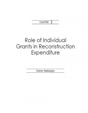 Role of Individual Grants in Reconstruction Expenditure