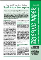 Non Tariff Barriers Facing South Asian Farm Exports