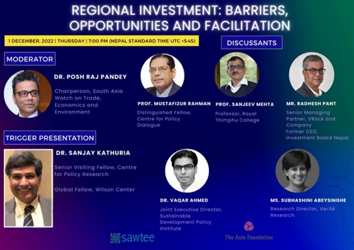 Regional Investment: Barriers, Opportunities and Facilitation