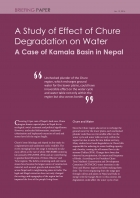 A Study of Effect of Chure Degradation on Water A Case of Kamala Basin in Nepal